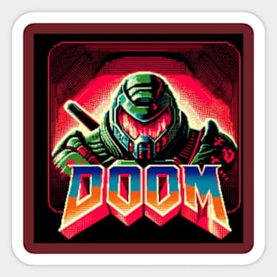 Doom Guy Retro Sticker